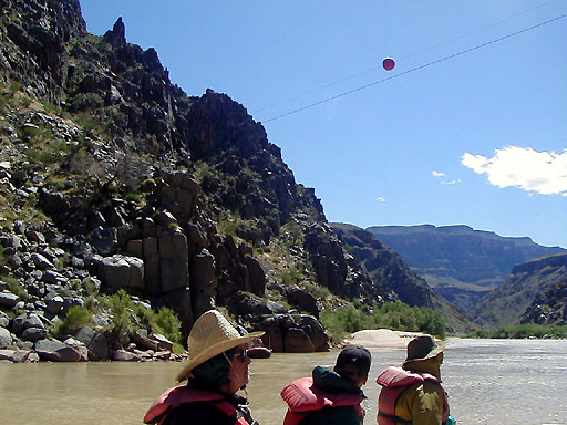 6m - Some boats take out at Diamond Creek