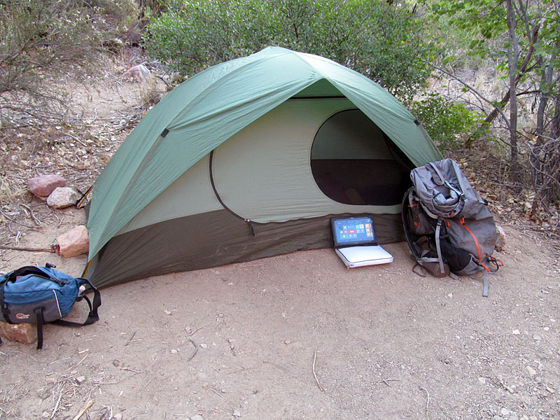 08 - Hance Creek campsite (with Windows tablet)