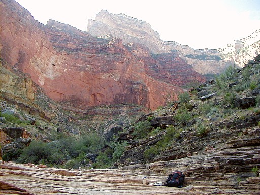 11 - Pausing at a dry falls