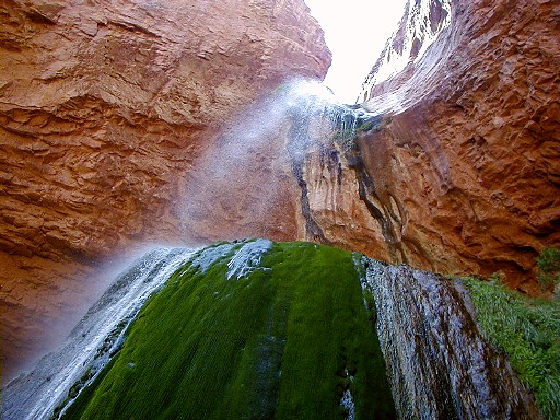 44 - Looking up into the falls