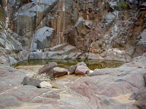 21 - Waterfall pool at mouth of Bass Canyon