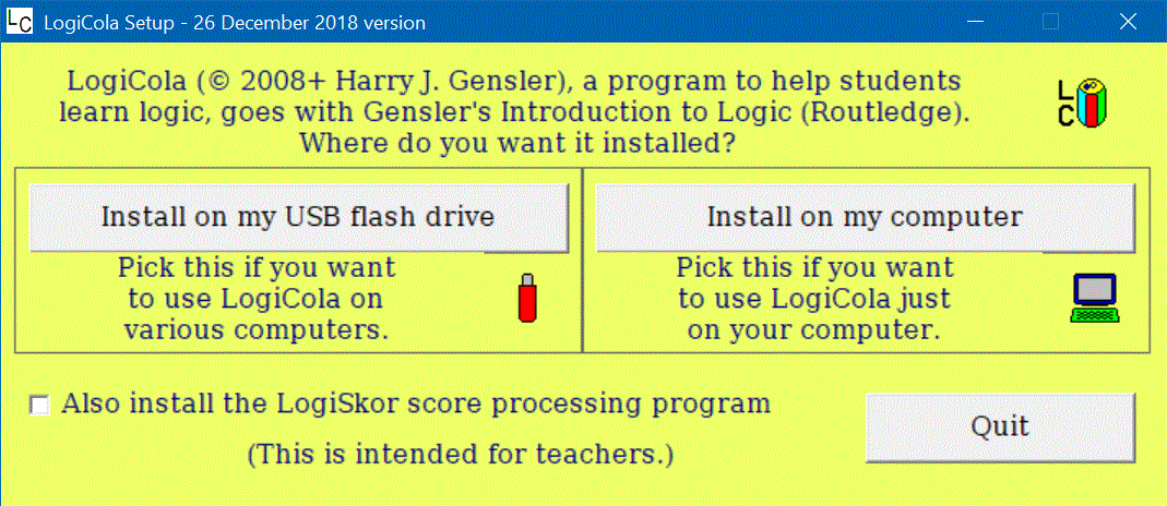 Or click here to install LogiCola in Windows
