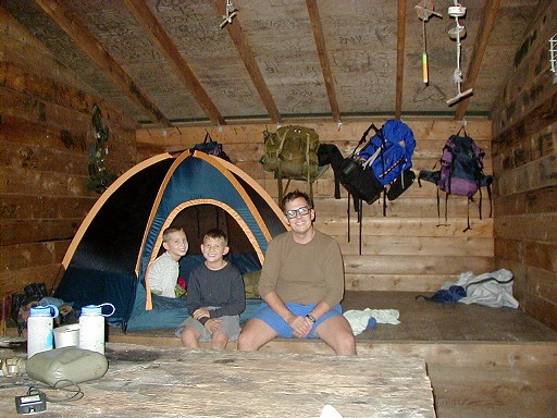 03 - Hikers at a shelter