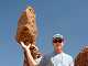 01 - Arches NP, David holding Balanced Rock