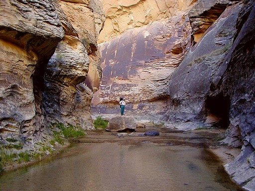 16 - Death Hollow, Peter on a rock