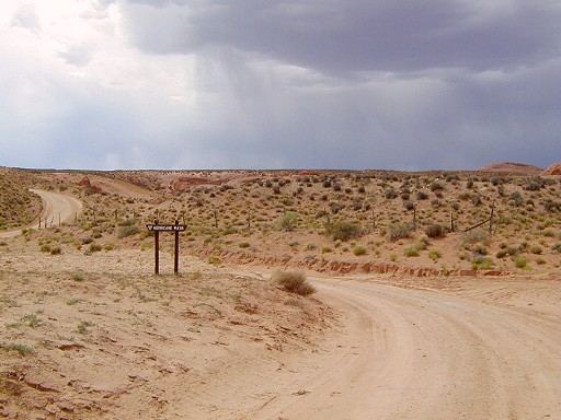 57 - Hurricane Wash trailhead - storm approaching