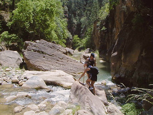 12 - Climbing over boulders